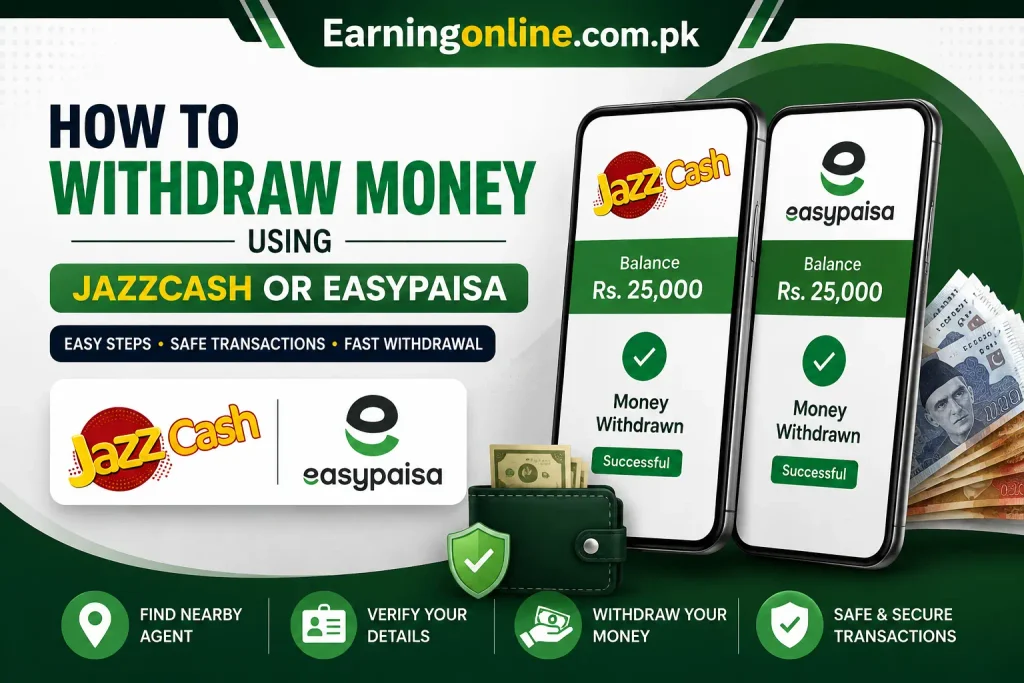 How to Withdraw Money Using JazzCash or Easypaisa in Pakistan